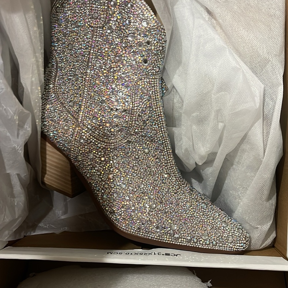 Brand New! Betsey Johnson rhinestone booties! - Picture 6 of 6